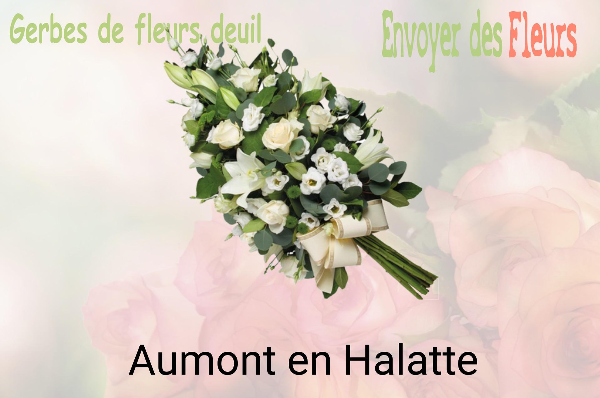 Gerbe de fleurs de deuil livrée à Aumont-en-Halatte
